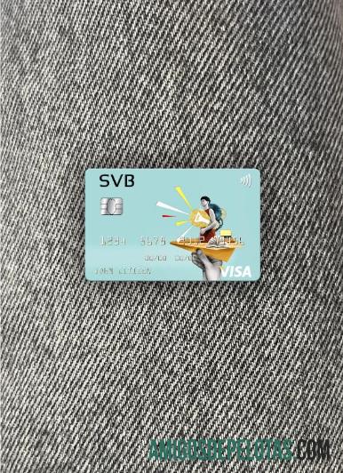 Cartão Visa do Grupo Financeiro SVB dos EUA Photolook Front baixar para verificação